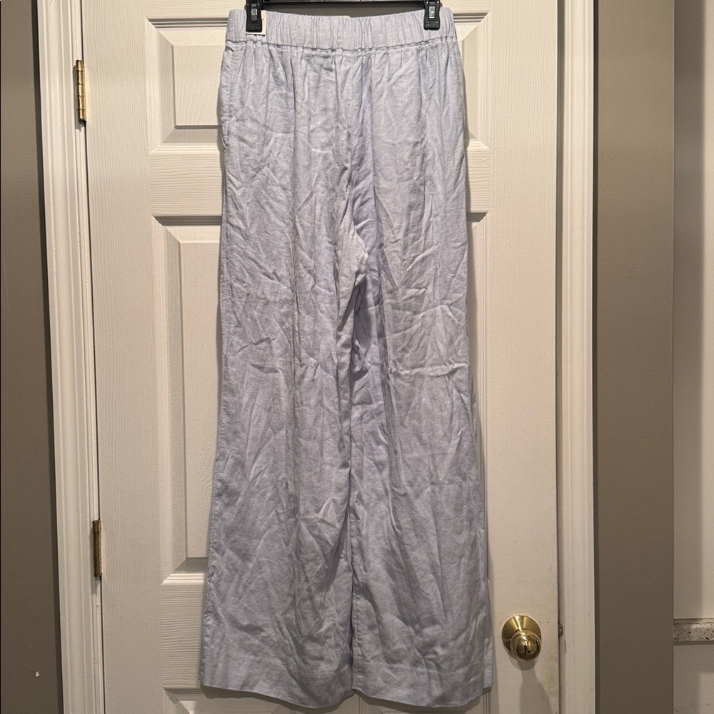 Abercrombie and Fitch NWT linen blend wide leg pull on cropped pants. - Picture 3 of 11